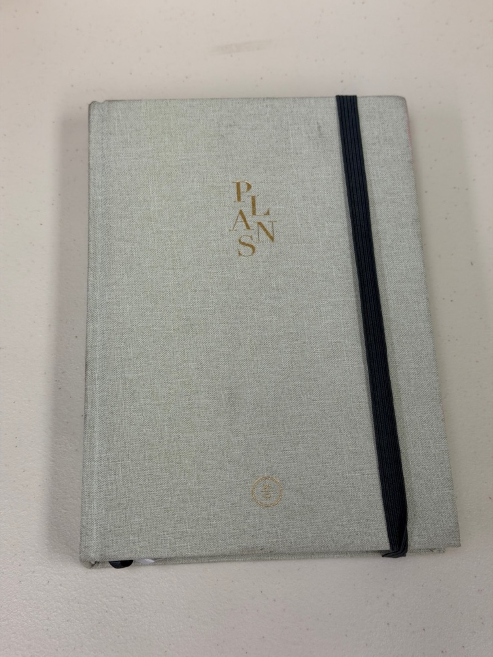 Wit and Delight Green colored Linen Planner Notebook with Elastic Band 23 24